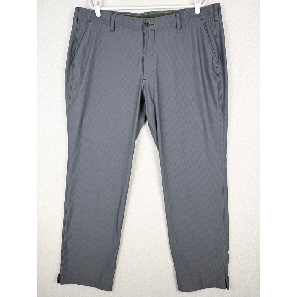 Under Armour MatchPlay Golf Pants Mens 42/32 Loose Fit Herringbone Textured